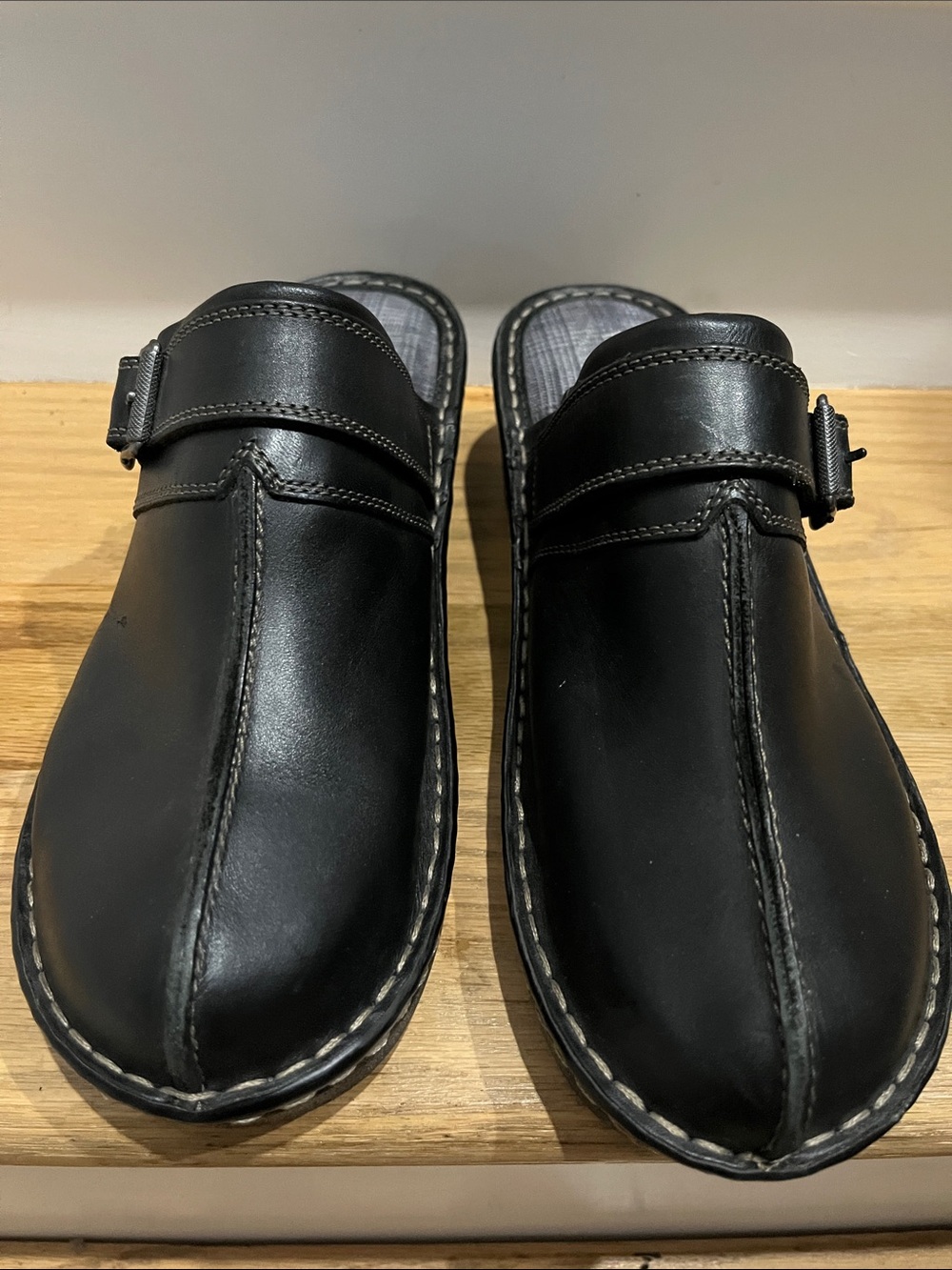 Eastland Black Leather Slip-On Loafers for Women